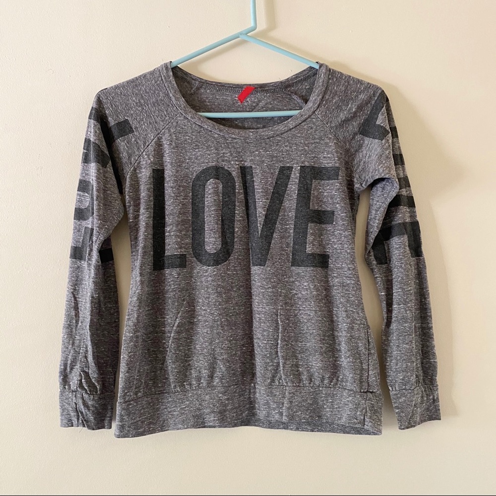Grey Long Sleeve LOVE Shirt
